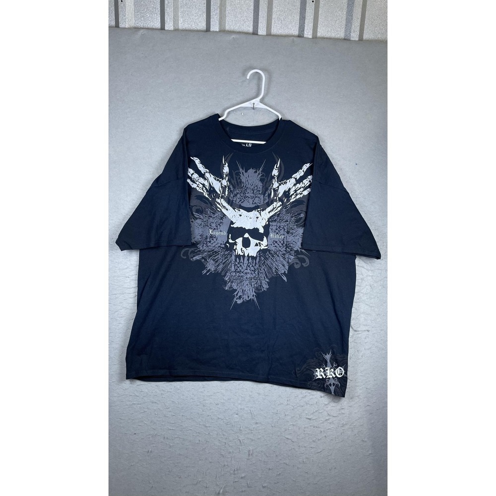 WWE Shirt Mens 3XL Black Randy Orton RKO Legend Killer Skull Graphic Tee T-Shirt